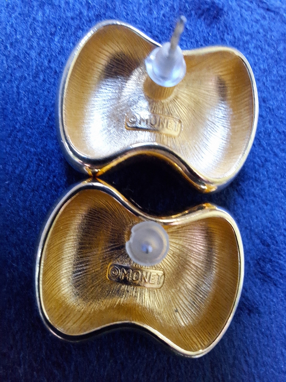 Monet Gold Metallic Sculpted Earrings